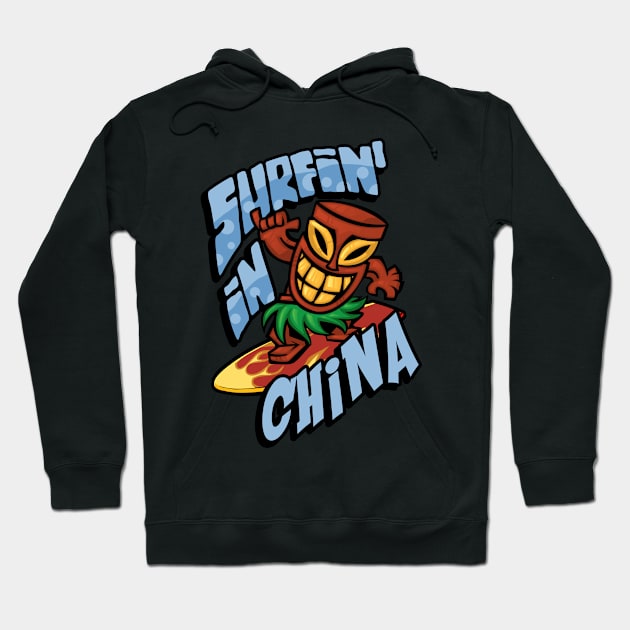 Surfing in China Hoodie by SerenityByAlex